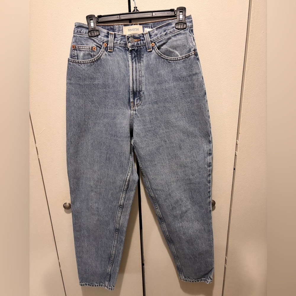 Vintage 90s GAP Deadstock Reverse Fit Jeans 8 Medium Wash High Rise Mom Jeans